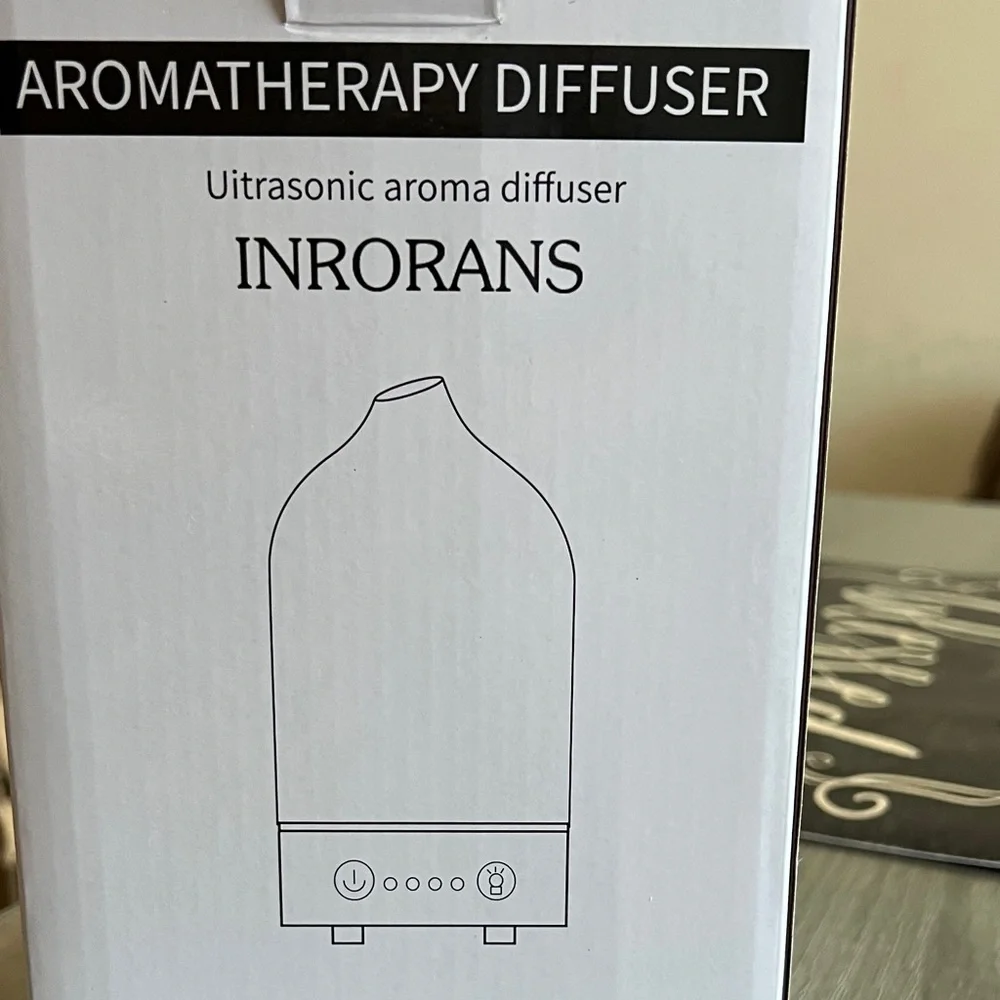 Aromatherapy Diffuser silver/black Glass 7x4 inches